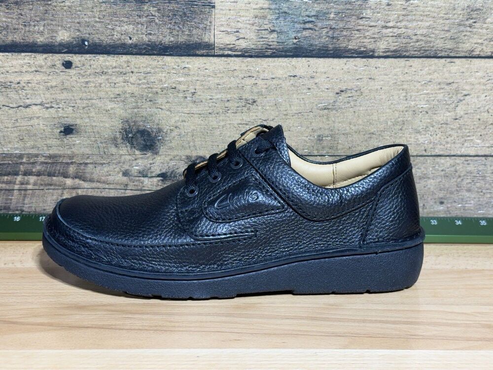 🔥Clarks Men's Oxfords Nature II Black Leather Sz 14 Casual Shoes 26142039 NEW